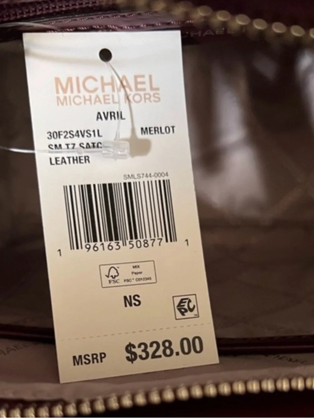 🔥SALE🔥 NWT Michael Kors Merlot Leather & Suede Satchel